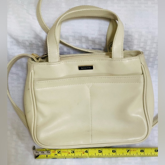 Rosetti Ivory Crossbody Purse 56” Removable Strap also has Handles - Picture 2 of 11